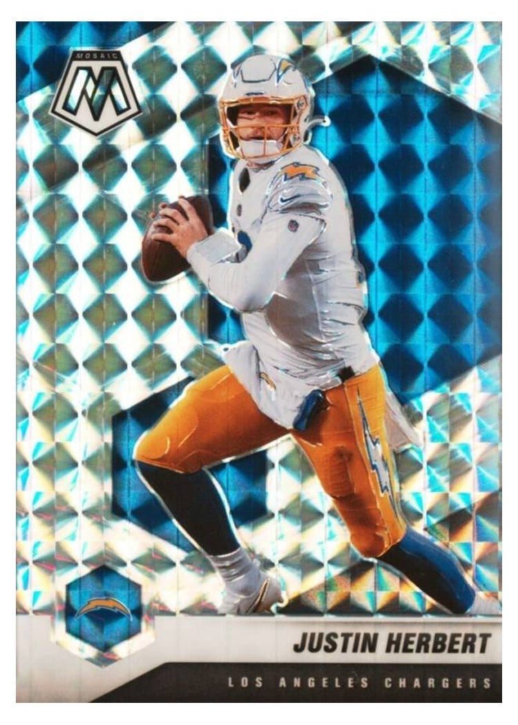 2021 Panini Mosaic Base Set Justin Herbert #111 card