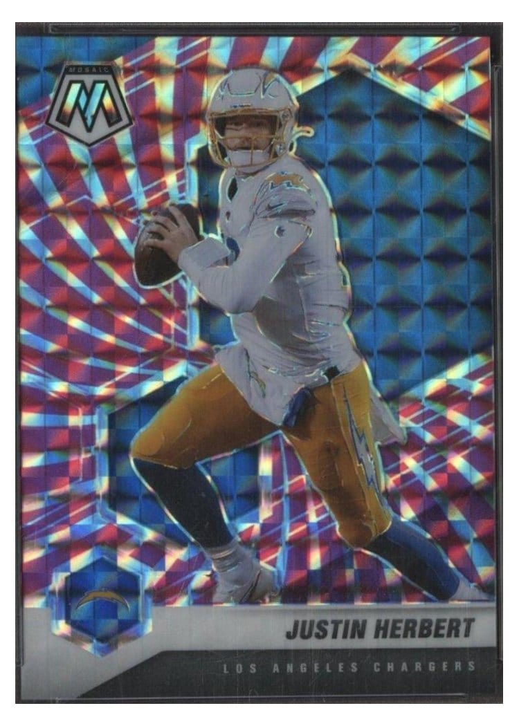 2021 Panini Mosaic Base Set Justin Herbert #111 card