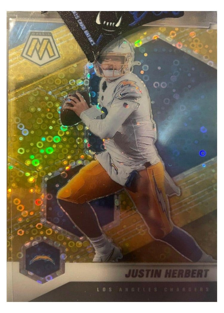 2021 Panini Mosaic Base Set Justin Herbert #111 card