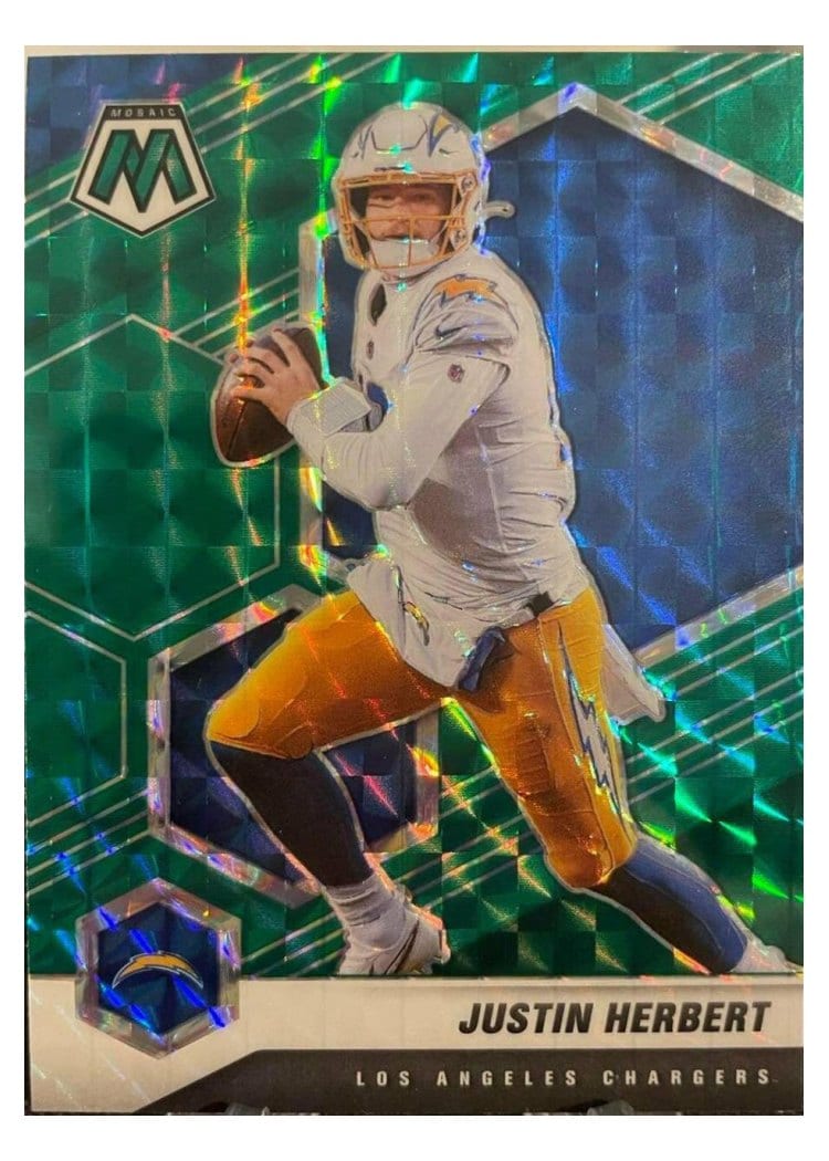 2021 Panini Mosaic Base Set Justin Herbert #111 card