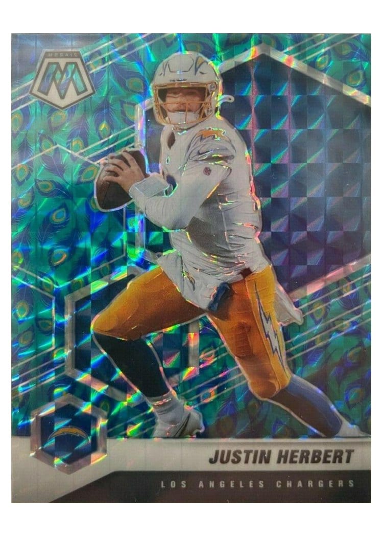2021 Panini Mosaic Base Set Justin Herbert #111 card