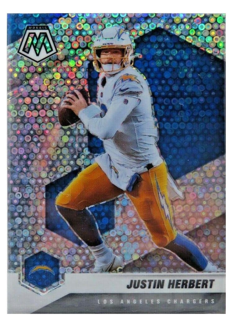 2021 Panini Mosaic Base Set Justin Herbert #111 card