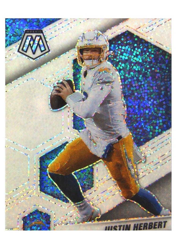2021 Panini Mosaic Base Set Justin Herbert #111 card