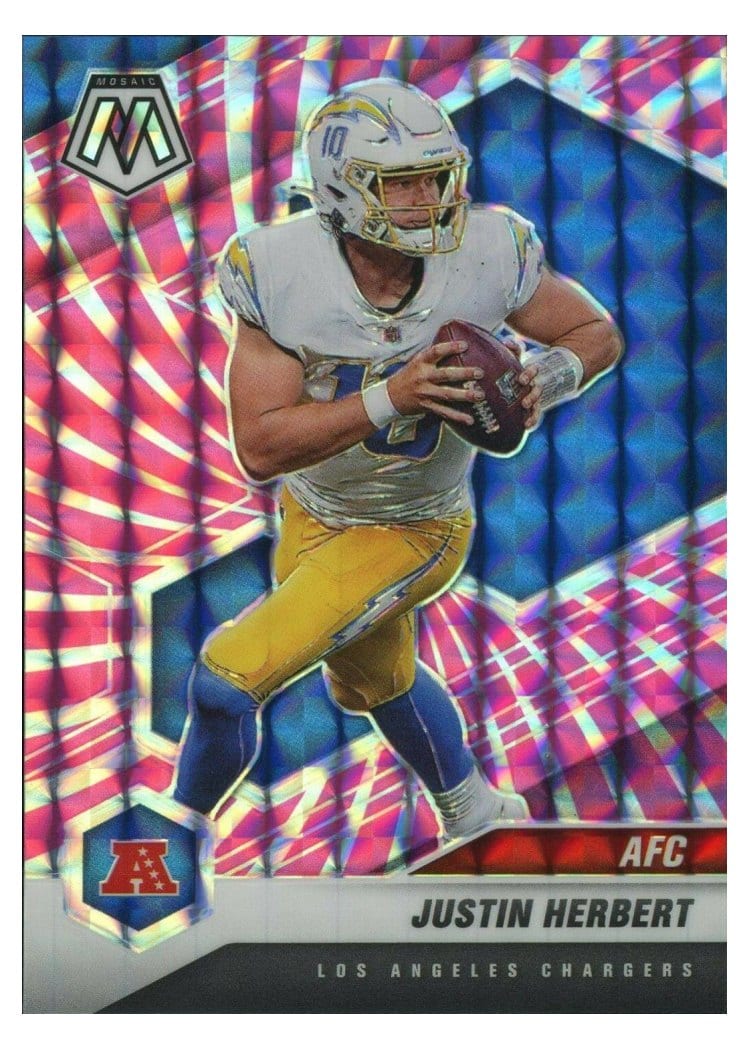 2021 Panini Mosaic Base Set Justin Herbert #224 card