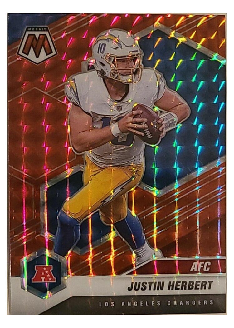 2021 Panini Mosaic Base Set Justin Herbert #224 card