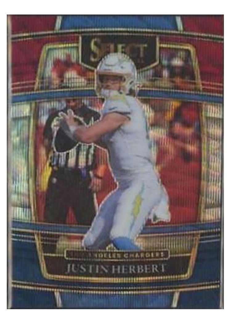2021 Panini Select Base Set Justin Herbert #19 card