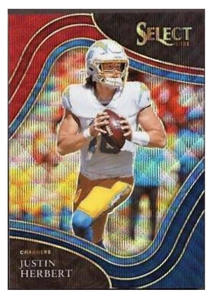 2021 Panini Select Base Set Justin Herbert #319 card