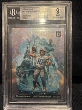 2022 Panini Donruss Optic Downtown Justin Herbert #DT-JH card