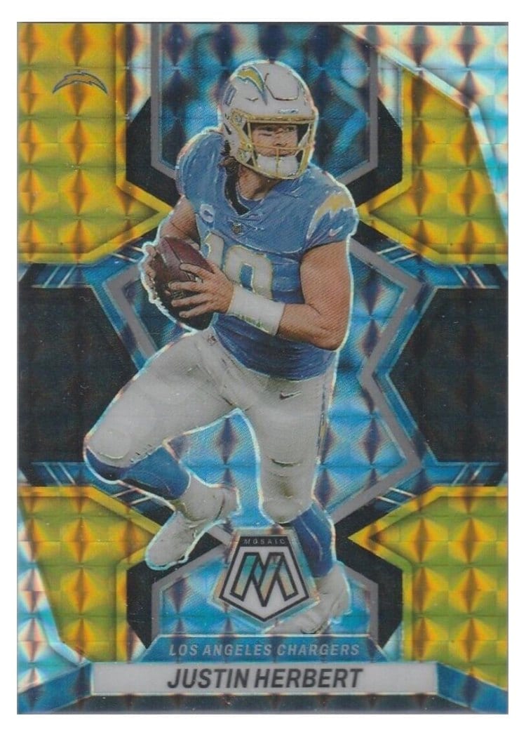 2022 Panini Mosaic Base Set Justin Herbert #101 card