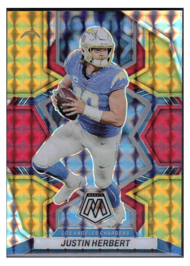 2022 Panini Mosaic Base Set Justin Herbert #101 card