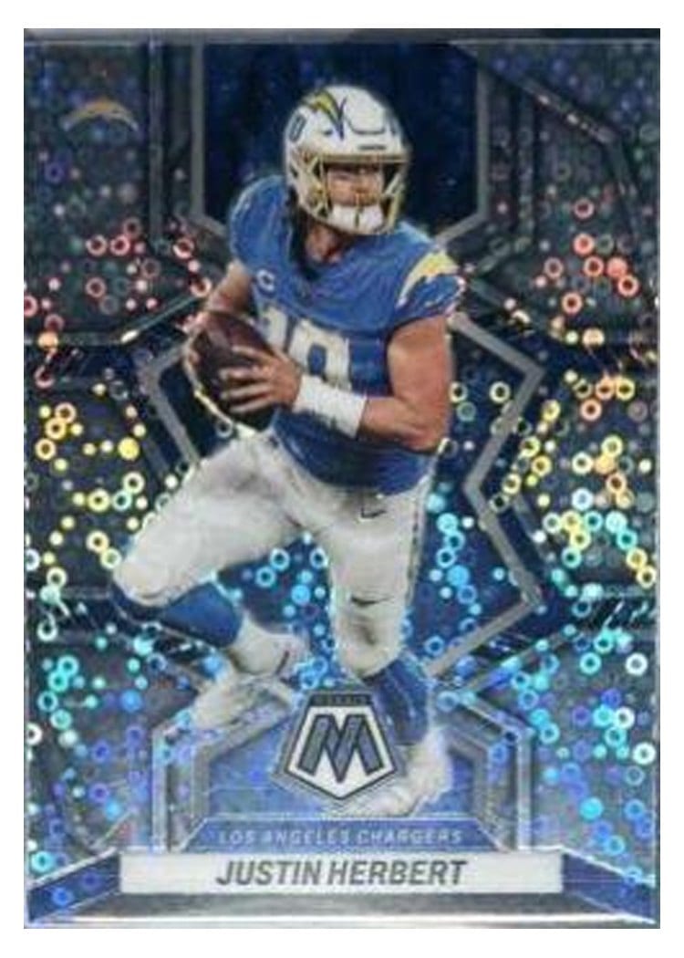 2022 Panini Mosaic Base Set Justin Herbert No Huddle Silver #101 card