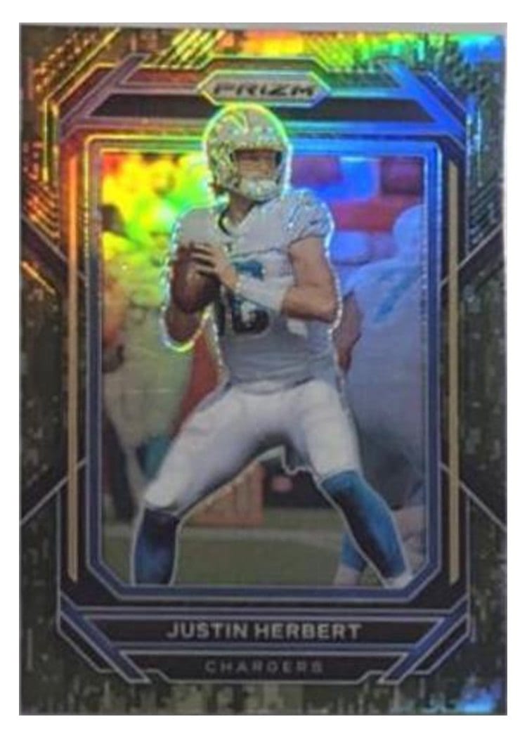 2022 Panini Prizm Base Set Justin Herbert Forest Camo #149 card