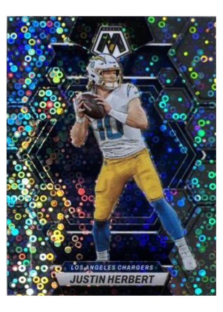 2023 Panini Mosaic Base Set Justin Herbert No Huddle Silver #127 card
