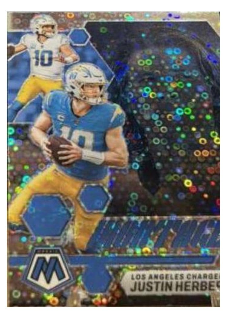 2023 Panini Mosaic Base Set Justin Herbert #255 card