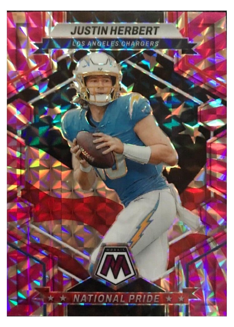 2023 Panini Mosaic Base Set Justin Herbert #255 card
