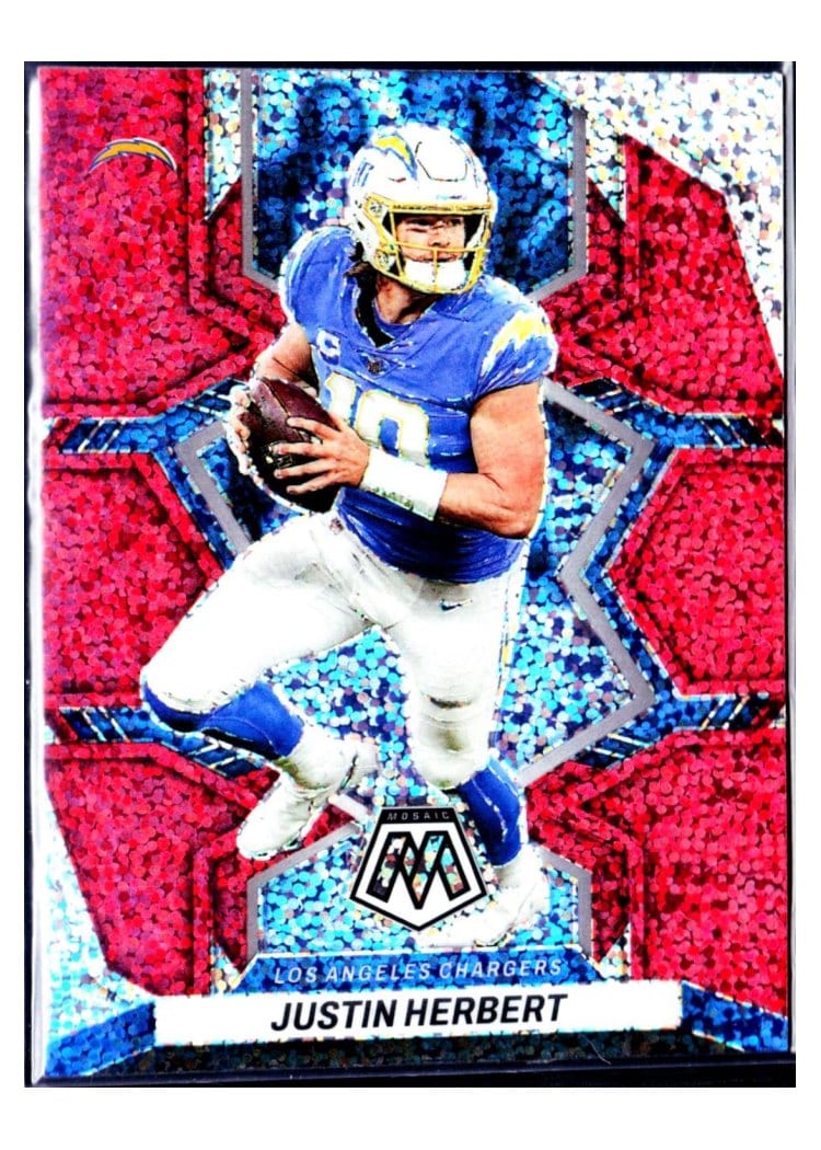 2023 Panini Mosaic Base Set Justin Herbert #255 card