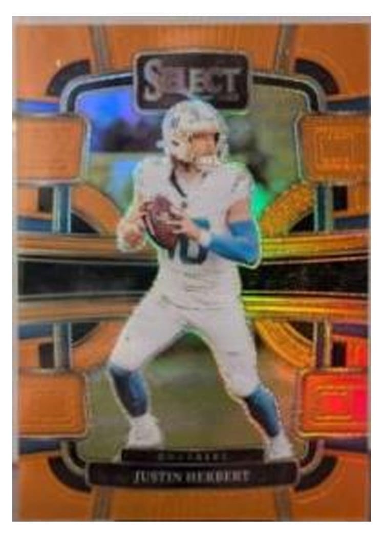 2023 Panini Select Base Set Justin Herbert #52 card