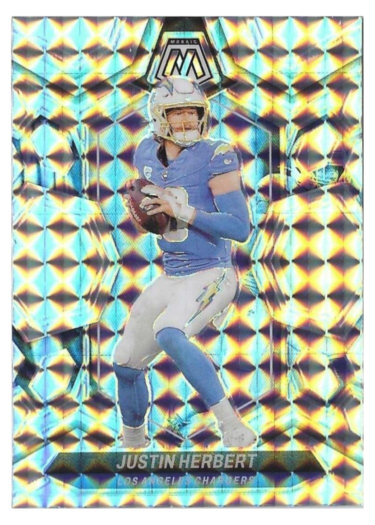 2024 Panini Mosaic Base Set Justin Herbert Mosaic #120 card