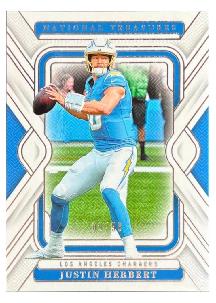 2024 Panini National Treasures Base Set Justin Herbert #55 card