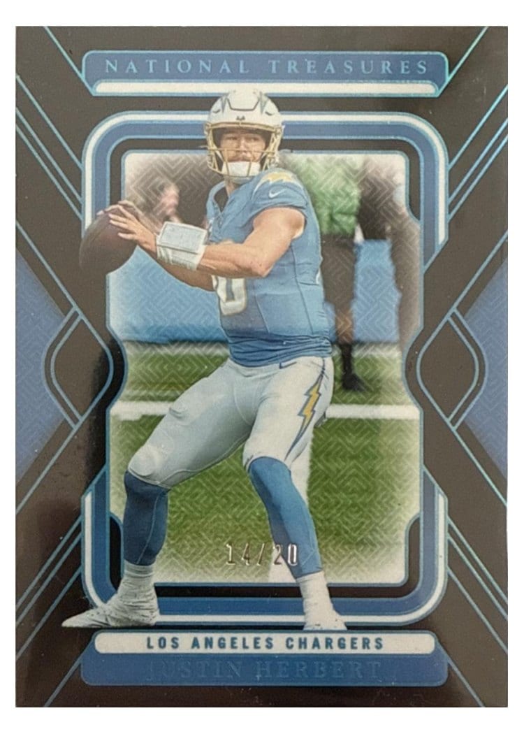 2024 Panini National Treasures Base Set Justin Herbert #55 card