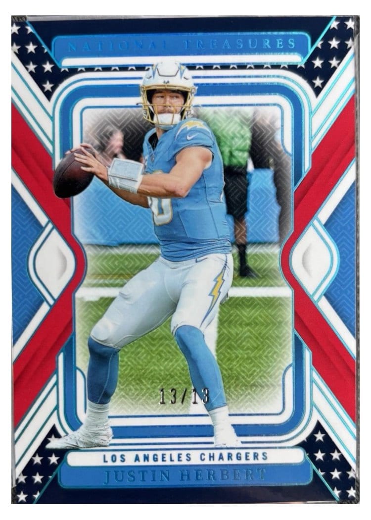 2024 Panini National Treasures Base Set Justin Herbert #55 card