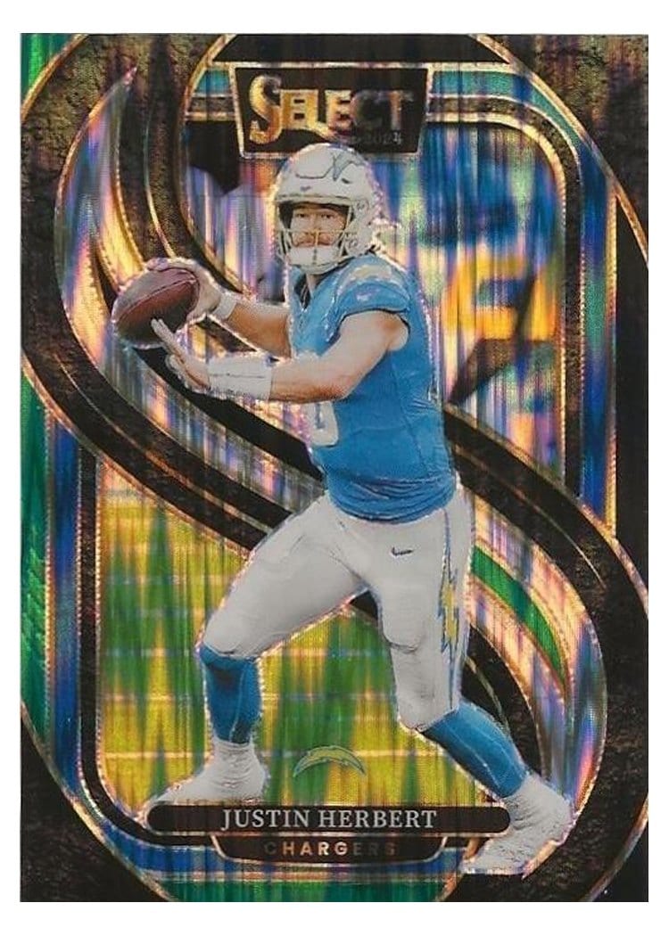 2024 Panini Select Base Set Justin Herbert #131 card