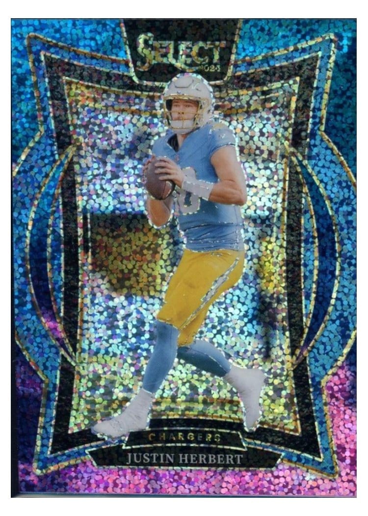 2024 Panini Select Base Set Justin Herbert Cosmic Prizm #41 card