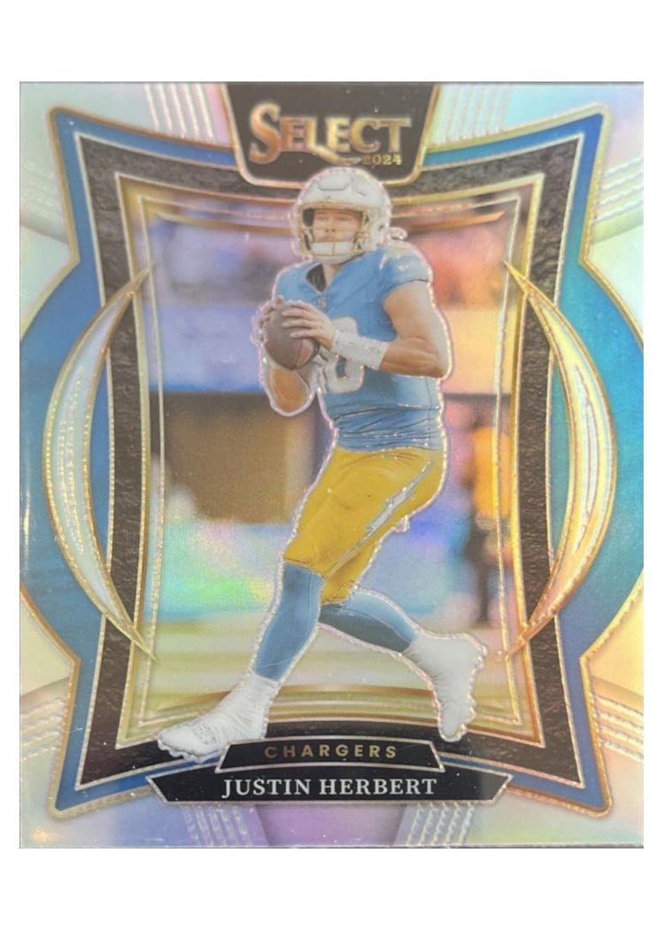 2024 Panini Select Base Set Justin Herbert Silver Prizm #41 card