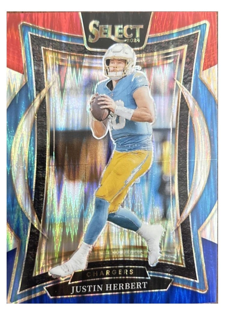 2024 Panini Select Base Set Justin Herbert Red Mojo #41 card