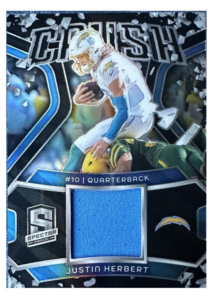 2024 Panini Spectra Crush Relics Justin Herbert #CRU-JHT card