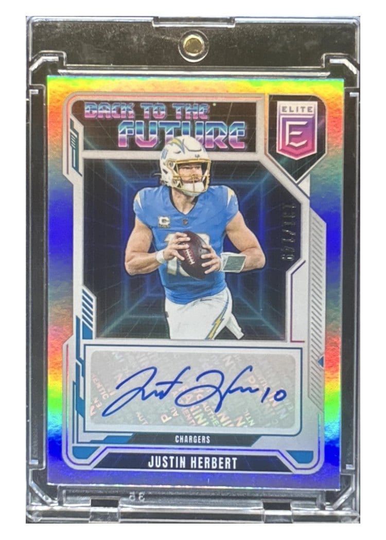 2025 Donruss Elite Back to the Future Signatures Justin Herbert #4 card