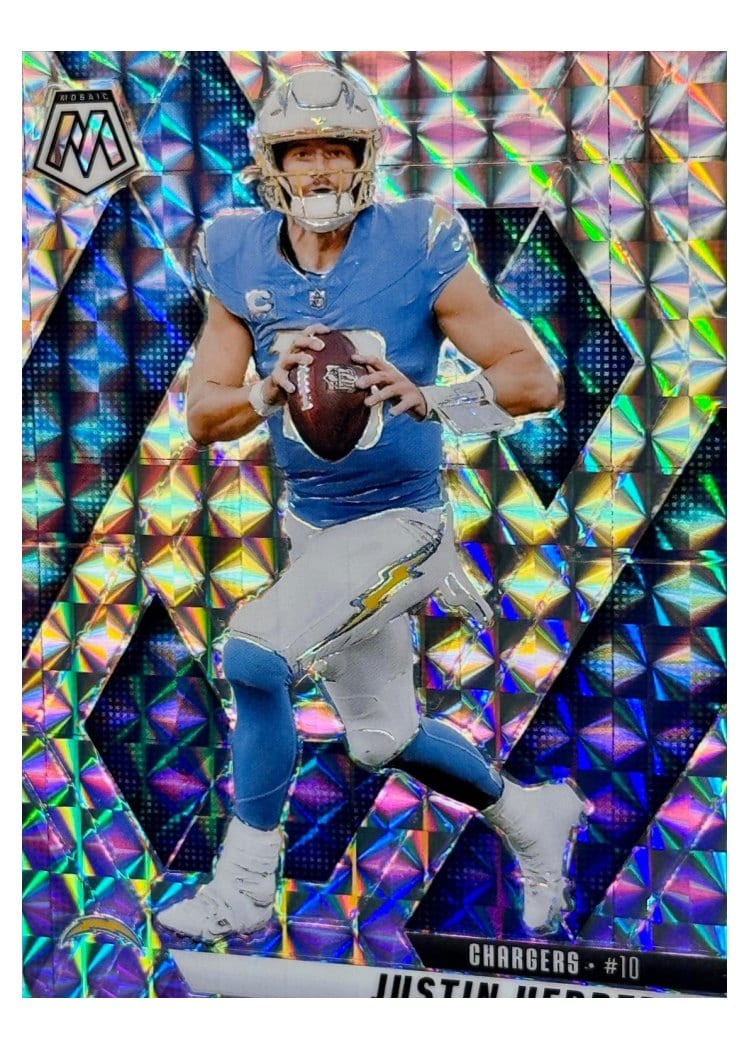 2025 Panini Mosaic Base Set Justin Herbert #80 card