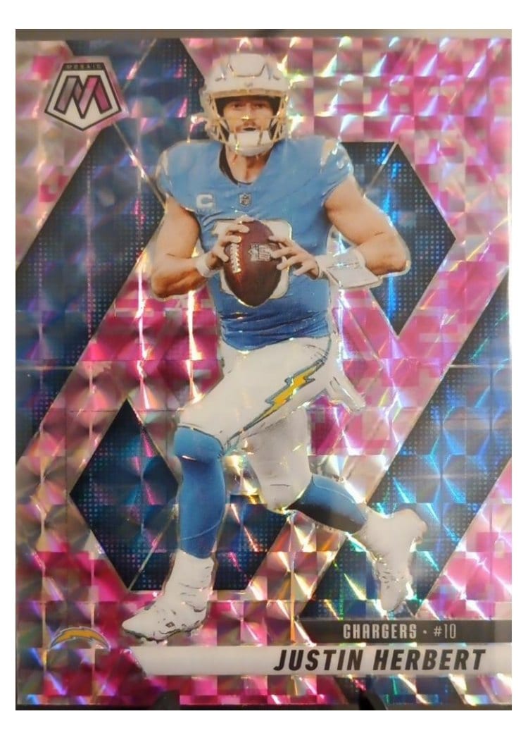 2025 Panini Mosaic Base Set Justin Herbert #80 card