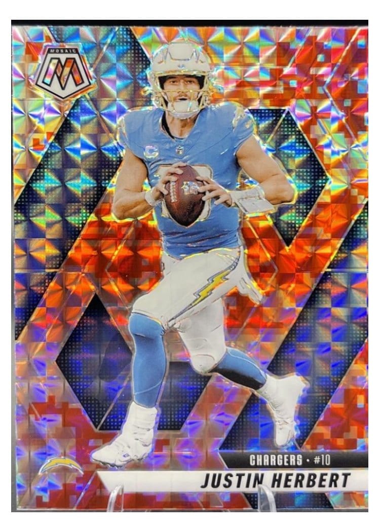 2025 Panini Mosaic Base Set Justin Herbert #80 card