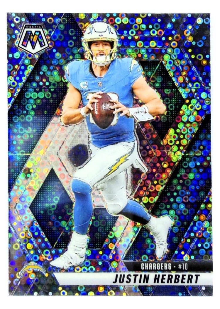 2025 Panini Mosaic Base Set Justin Herbert #80 card