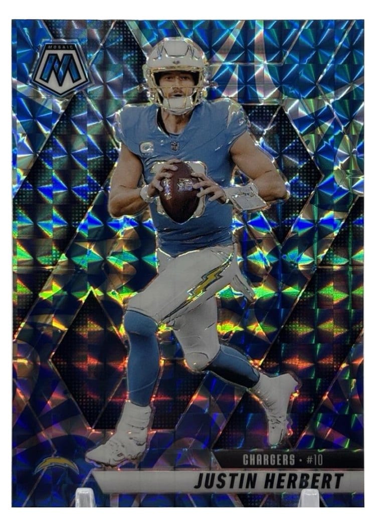 2025 Panini Mosaic Base Set Justin Herbert #80 card