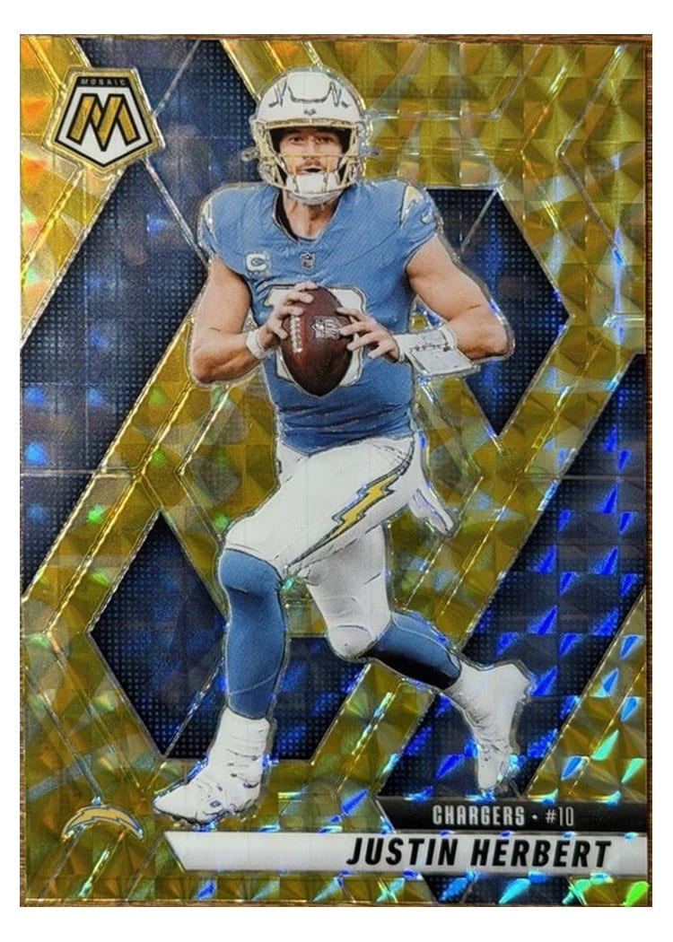 2025 Panini Mosaic Base Set Justin Herbert #80 card