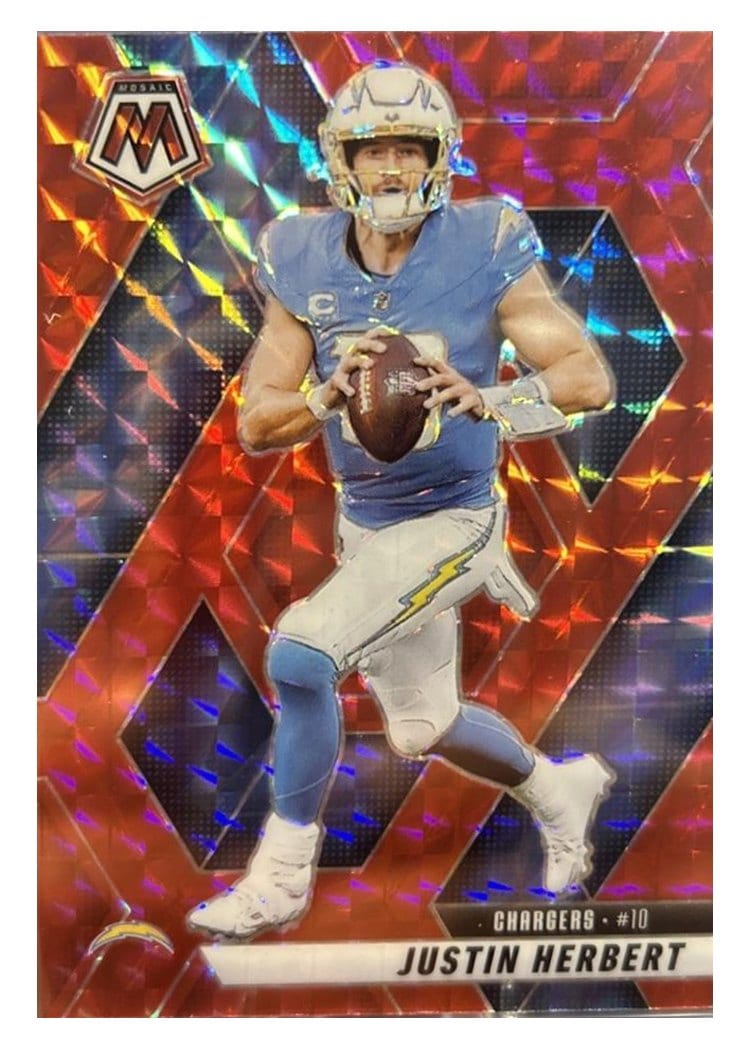 2025 Panini Mosaic Base Set Justin Herbert #80 card