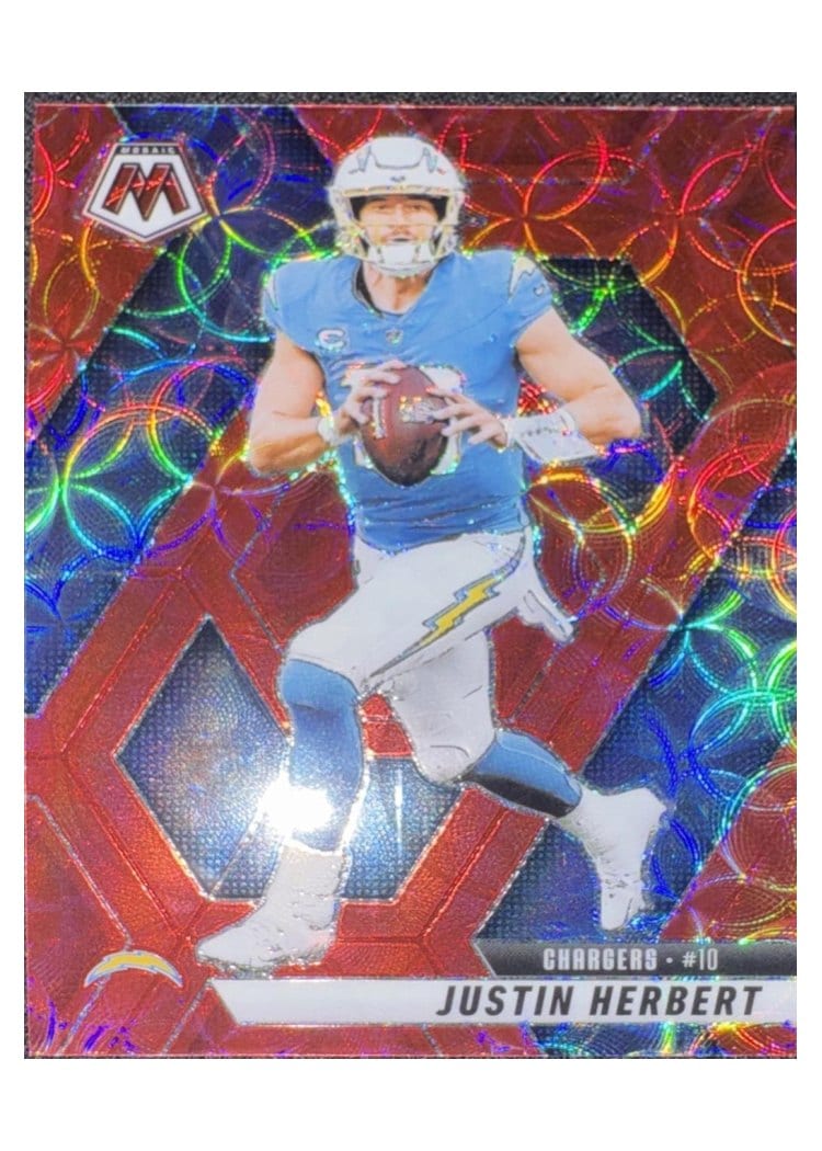 2025 Panini Mosaic Base Set Justin Herbert #80 card