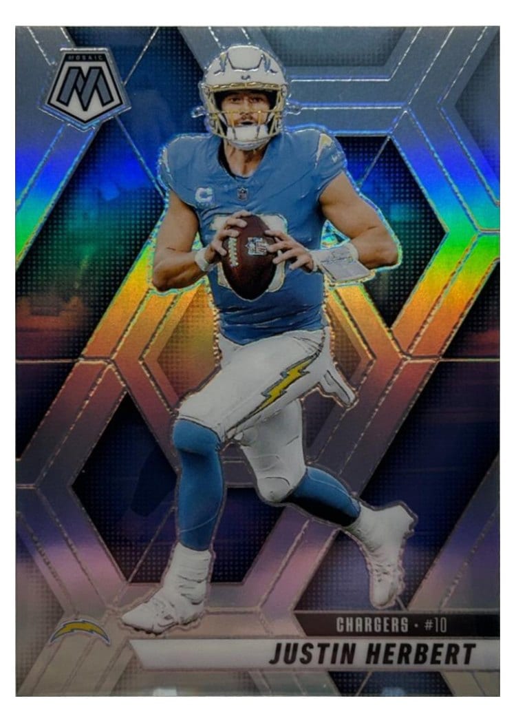 2025 Panini Mosaic Base Set Justin Herbert #80 card