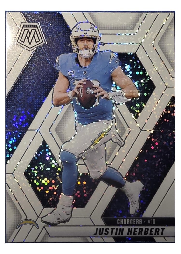 2025 Panini Mosaic Base Set Justin Herbert #80 card