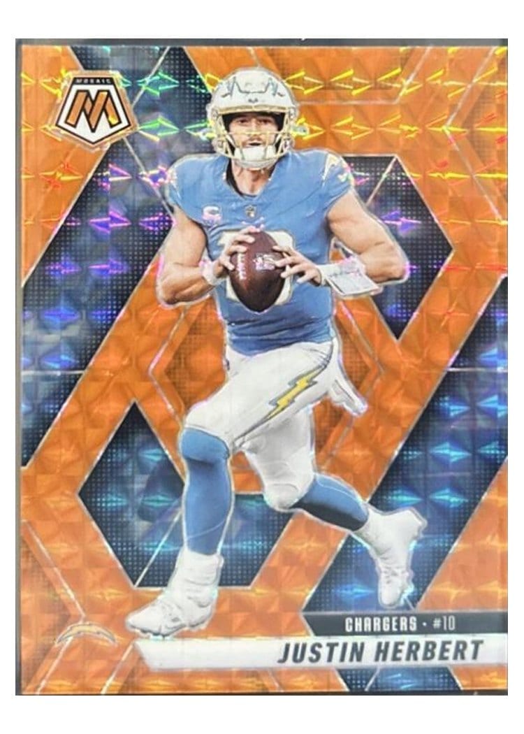 2025 Panini Mosaic Base Set Justin Herbert #80 card
