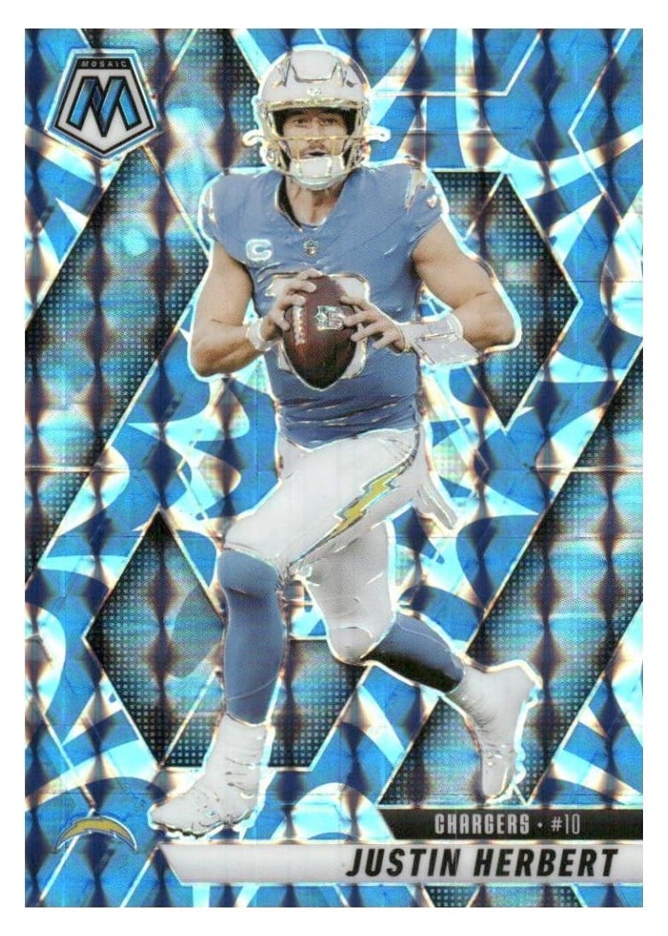 2025 Panini Mosaic Base Set Justin Herbert #80 card