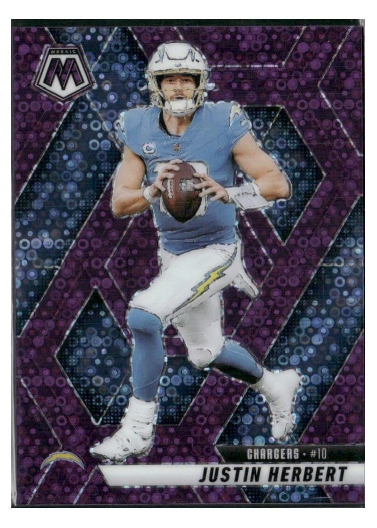2025 Panini Mosaic Base Set Justin Herbert #80 card