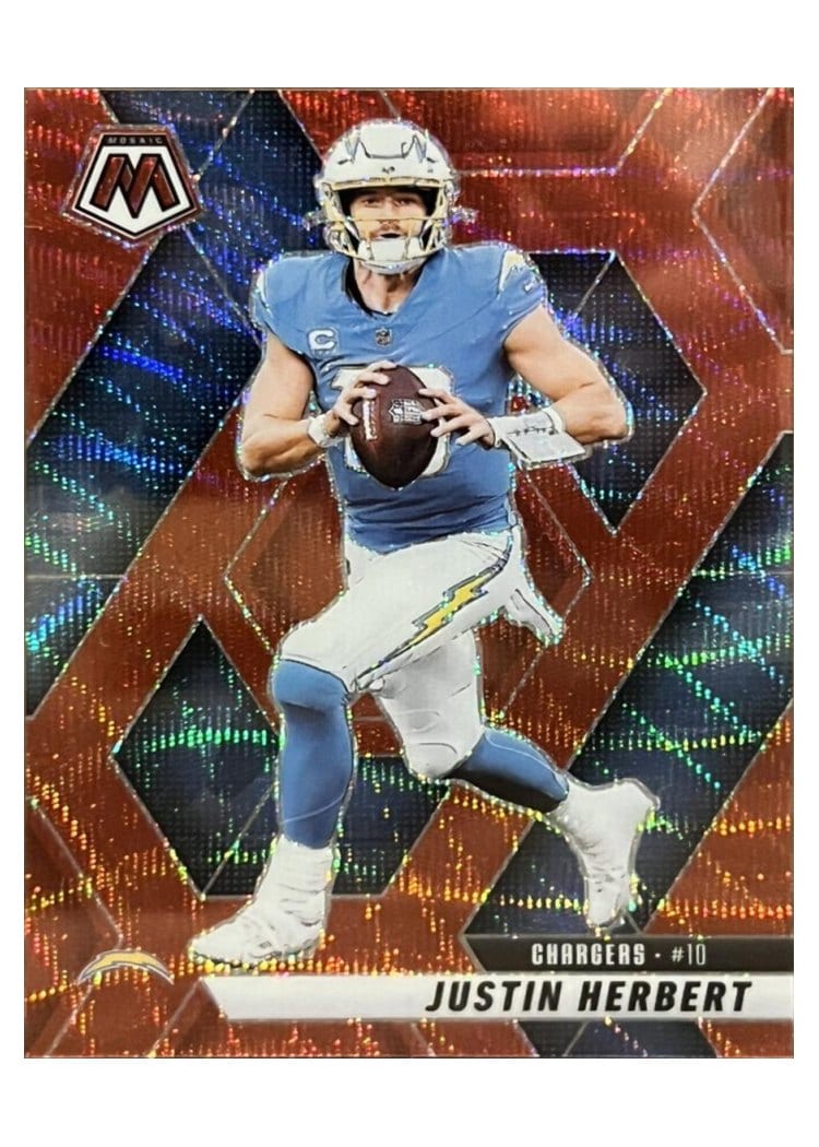 2025 Panini Mosaic Base Set Justin Herbert #80 card