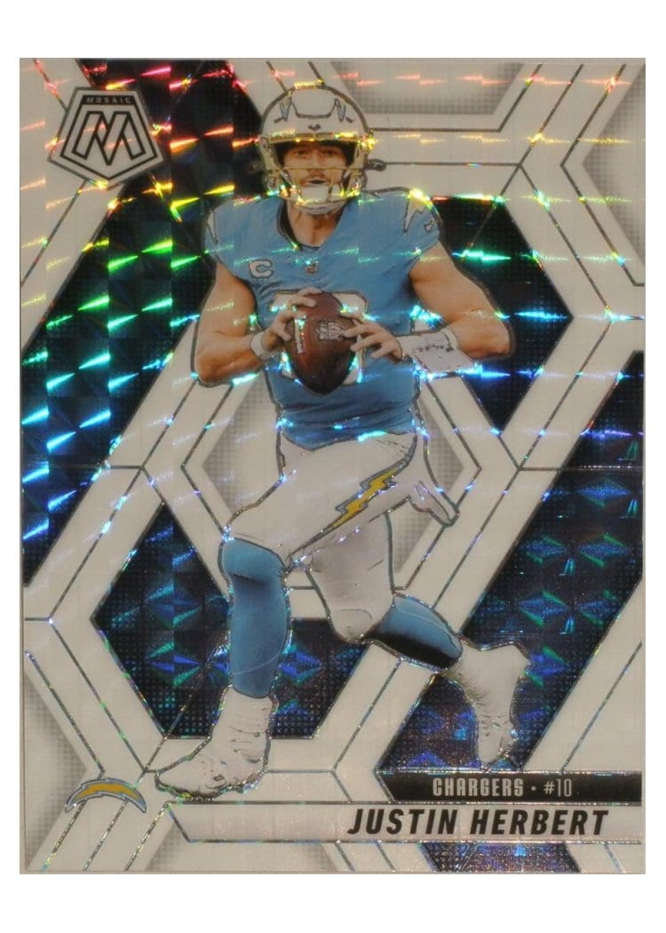2025 Panini Mosaic Base Set Justin Herbert #80 card