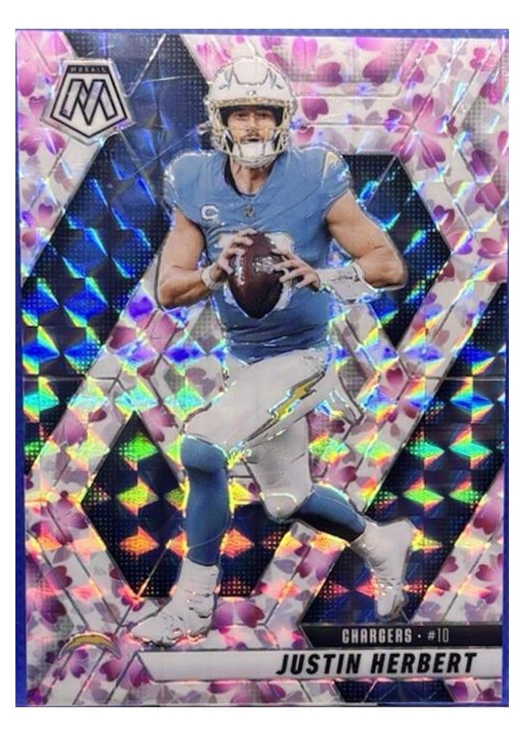 2025 Panini Mosaic Base Set Justin Herbert #80 card