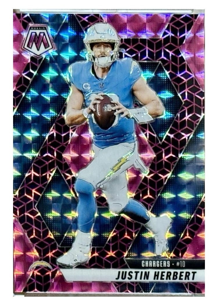 2025 Panini Mosaic Base Set Justin Herbert #80 card