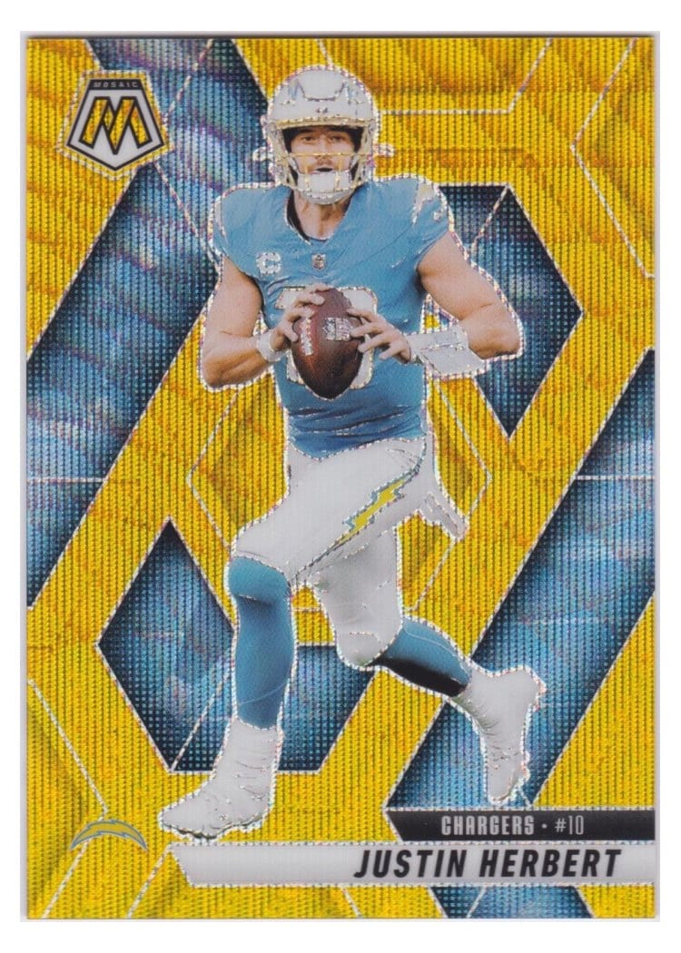2025 Panini Mosaic Base Set Justin Herbert #80 card