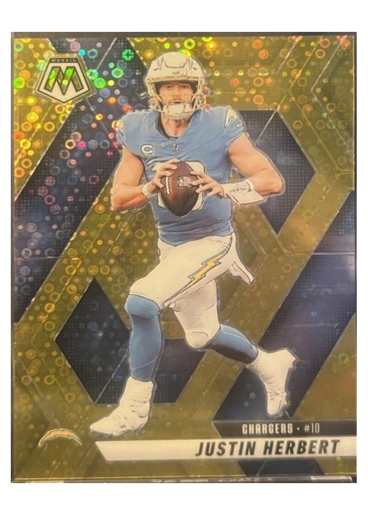 2025 Panini Mosaic Base Set Justin Herbert #80 card